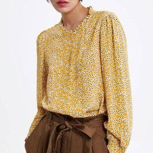 Yellow Floral Blouse
